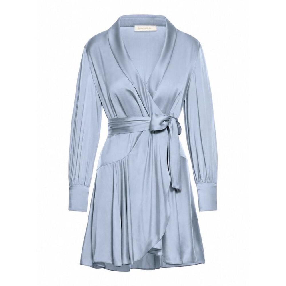 Zimmermann Women Silk Wrap Mini Dress